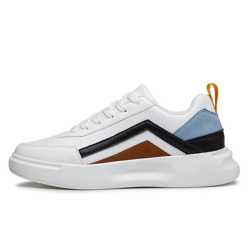 Velozi Aesthetic Streetwear Sneakers – White Multi-Panel Edition