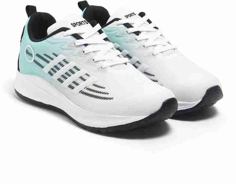 Velozi AeroFlex Lightweight Sports Shoes – Aqua White Edition