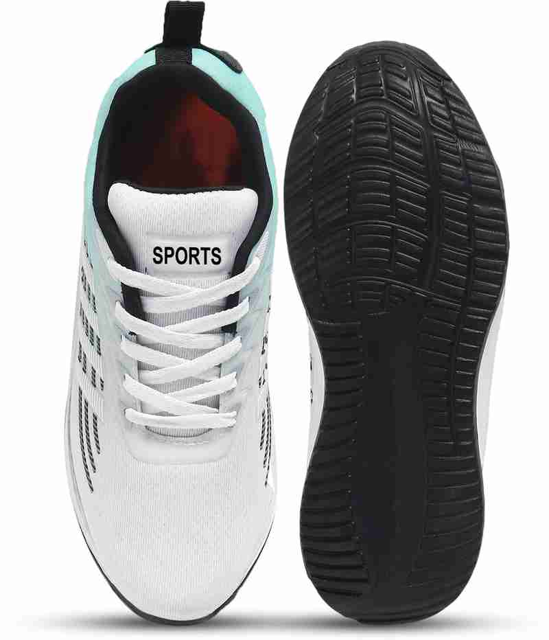 Velozi AeroFlex Lightweight Sports Shoes – Aqua White Edition