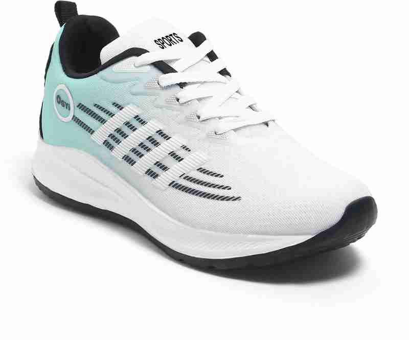 Velozi AeroFlex Lightweight Sports Shoes – Aqua White Edition