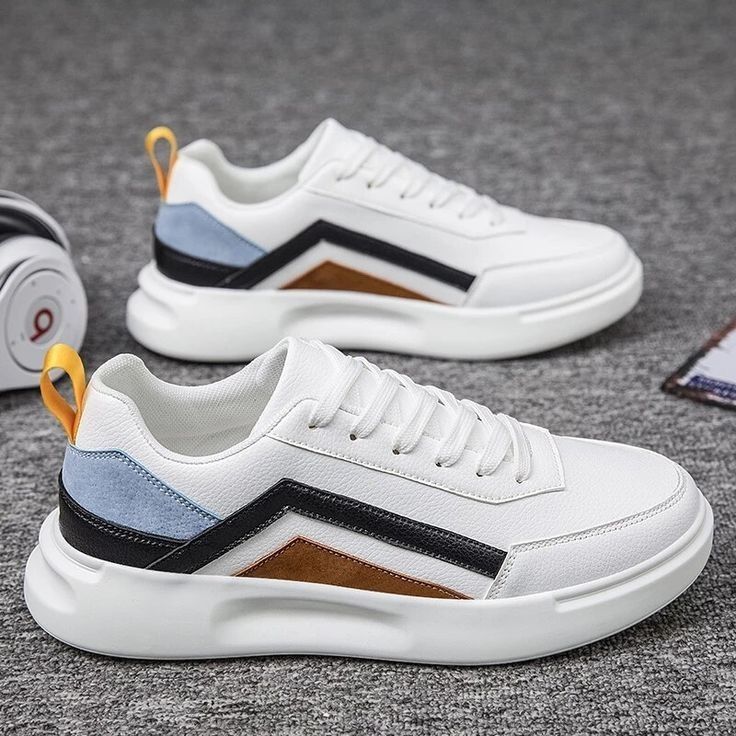 Velozi Aesthetic Streetwear Sneakers – White Multi-Panel Edition