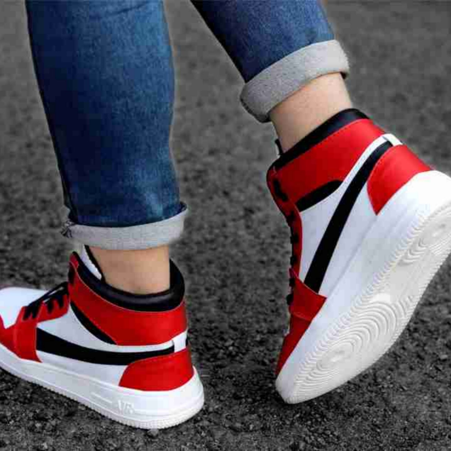 Velozi Ignite High-Top Sneakers – Red & White Street Edition