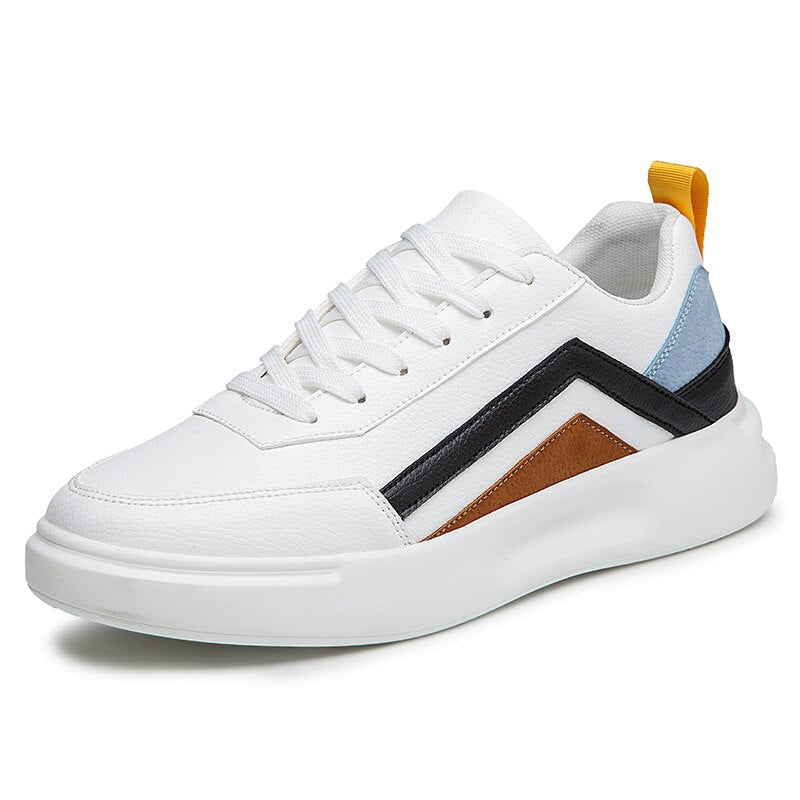 Velozi Aesthetic Streetwear Sneakers – White Multi-Panel Edition