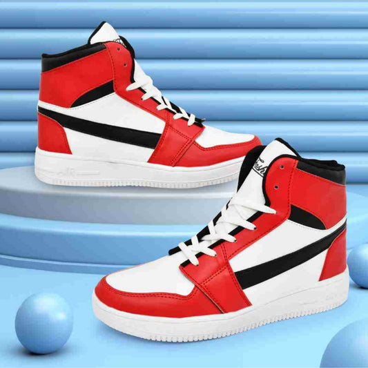 Velozi Ignite High-Top Sneakers – Red & White Street Edition